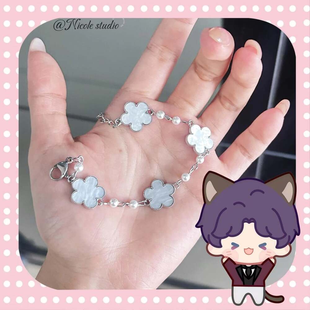 Love and Space'S Caleb'S Flower Pearl Bracelet, High-End Exquisitely Designed Je